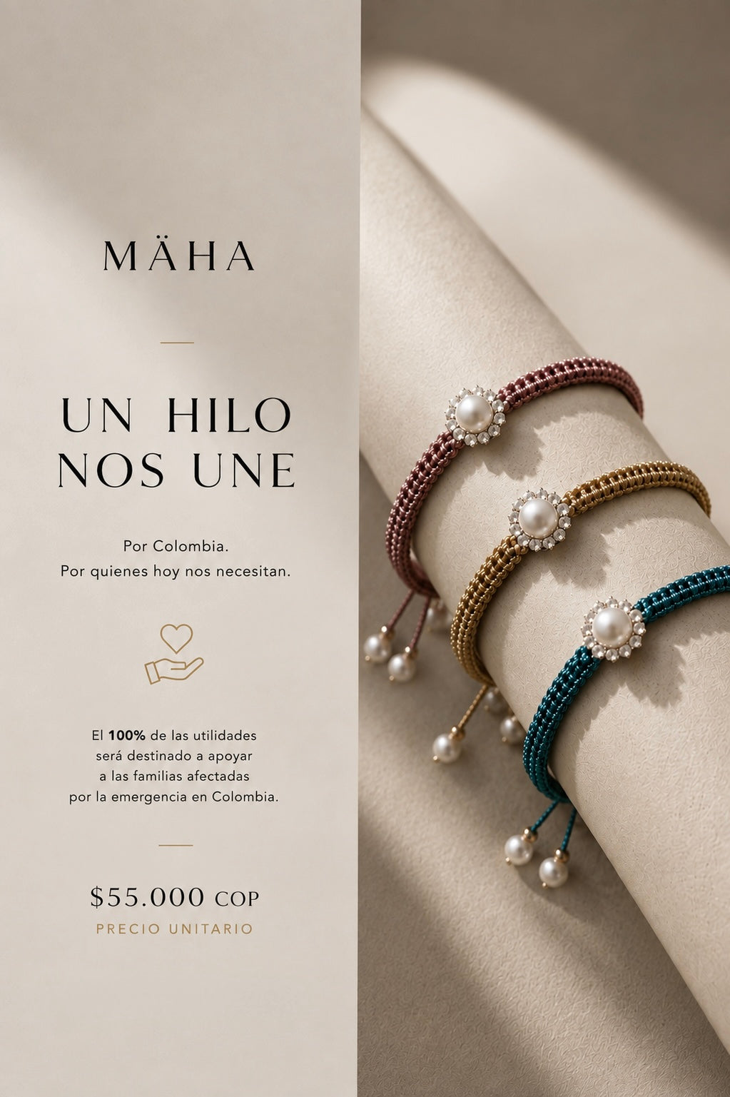 Amuleto Bracelet, hand-woven bracelet by MÄHA & MORENA