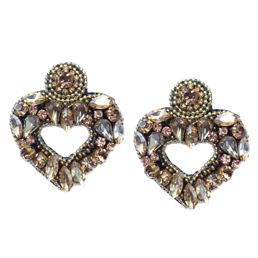 Crystal Heart Earrings